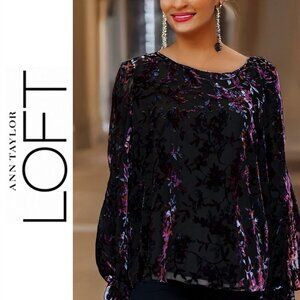 ✨ LOFT Burnout Velvet Blouse – So Chic, So Now! ✨